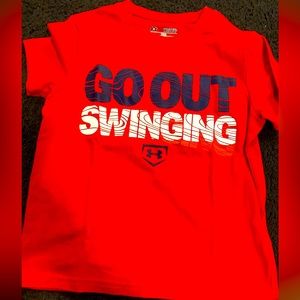 Red Boys under amour Tshirt.